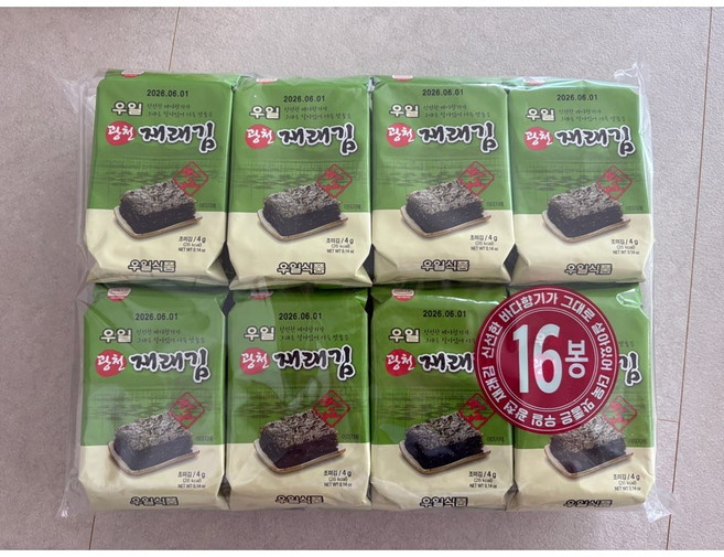 우일 광천 재래김 (16봉), 2세트, 4g