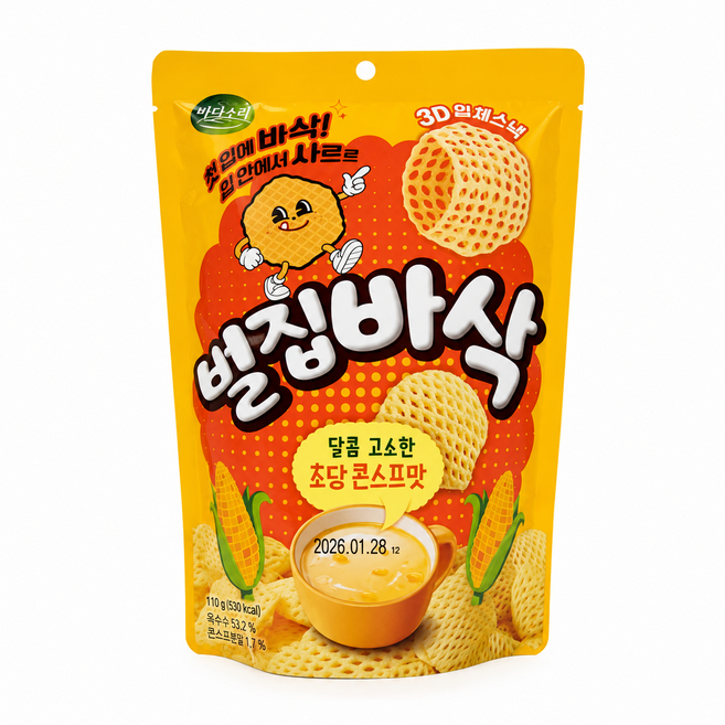 벌집바삭 초당콘스프맛, 50g, 12개