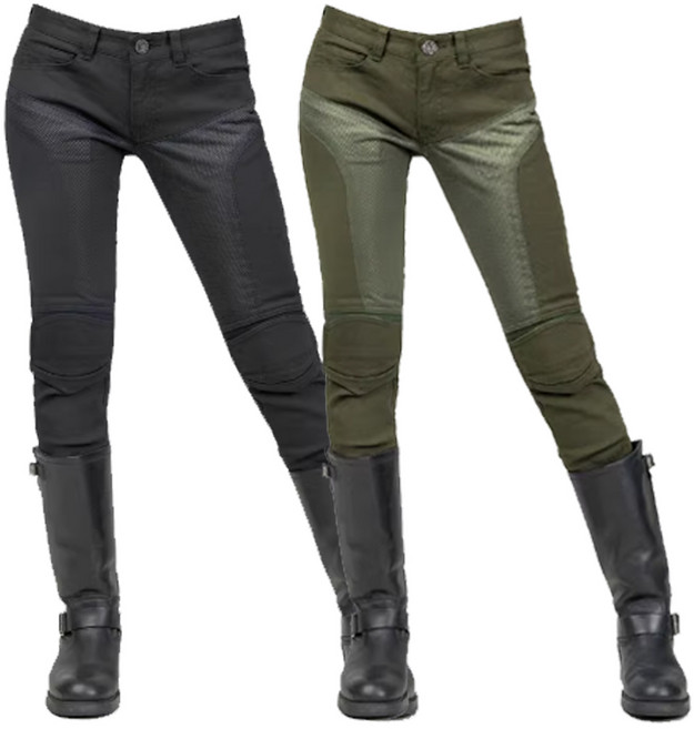 여성 바이크 오토바이 블랙진 바지 하의 팬츠 라이딩 바이커 여름 보호대 슬림 통기성, 보호대없음, 에어슬림진(여)/114-15/블랙