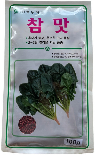 2위 - 참맛 시금치 씨앗 100g [26년포장] 결각 시금치 종자