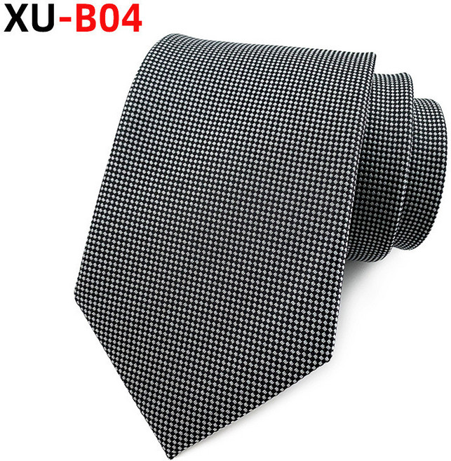 滌綸提花8cm條紋領帶 西裝領帶, XU-B04, 1個