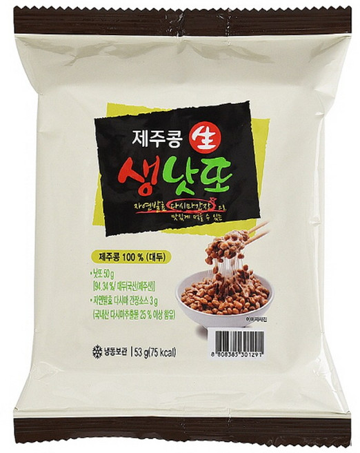 특허기술로 만든 국산콩 나또 / 제주콩생낫또 종합구성 / 생산자 직접판매, 53g, 12개