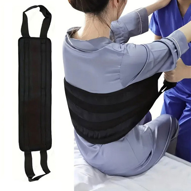 노인 침대에 누운 환자 이동 벨트 조절 리프팅 보조 스트랩 도구 손잡이, 1개