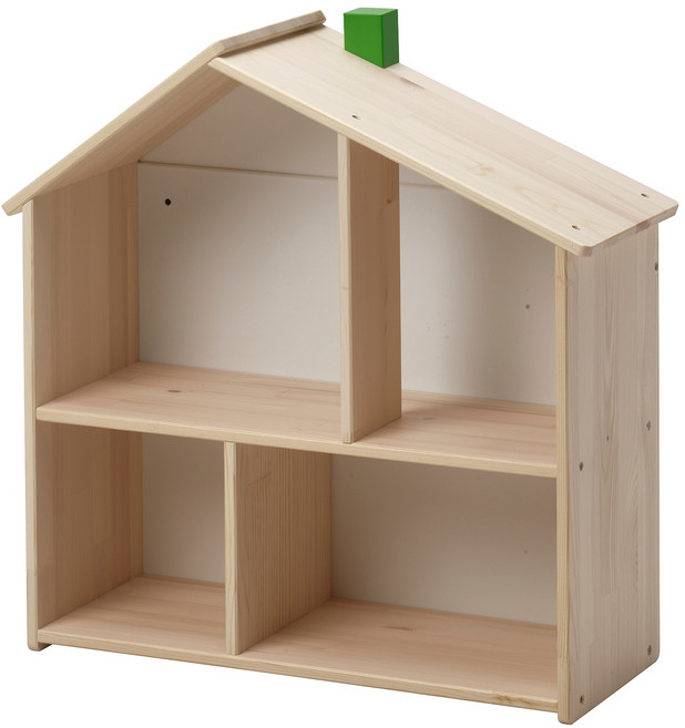 이케아 플리사트 인형의집 벽선반, 소나무원목