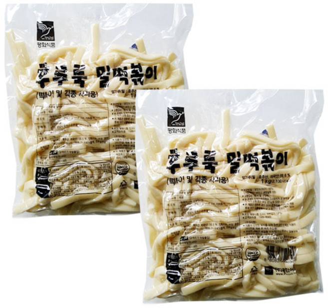 신일푸드(평화) 납작밀떡볶이 1kg, 2개