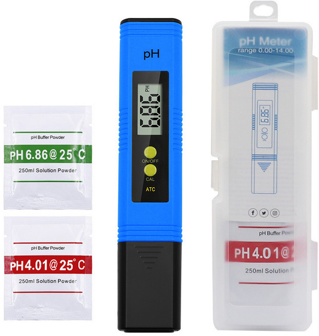 PH 측정 펜 측정기 수질 수조 실험 식물 물 산도 농도 토양 수분 테스터 과학 토질 지표 실험실 연구 검출, 백라이트펜, 1개