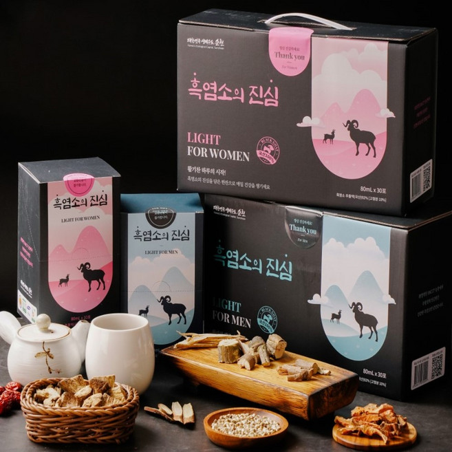 대길 흑염소 진액 엑기스 남성용 여성용 80ml x 30포 라이트 흑염소즙 자연방목 흑염소의진심, 따뜻한맛 여성용3박스(80ml x 90포), 1개