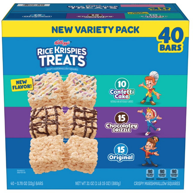켈로그 라이스크리스피 트리츠 스퀘어 버라이어티팩 40개입, 단품, 단품