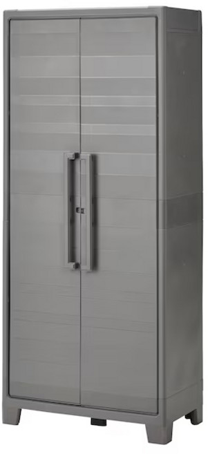 이케아 RUNMARAO 룬마뢰 4단 도어수납장 80x44x182cm 실내외겸용 옷장 4단선반 캐비닛 거실장, 다크그레이_605.513.10