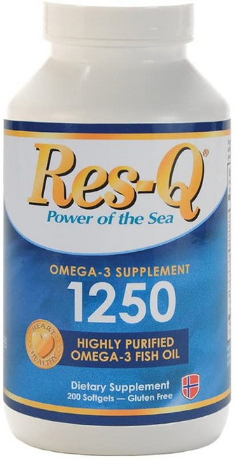 Res-Q 레스큐 1250 오메가 3 피쉬오일 200 캡슐, 3개, 200정