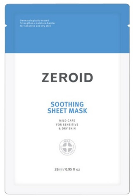 ZEROID 제로이드 수딩 시트 마스크팩 1박스(5매) 순면 100%, 1개, 5개입