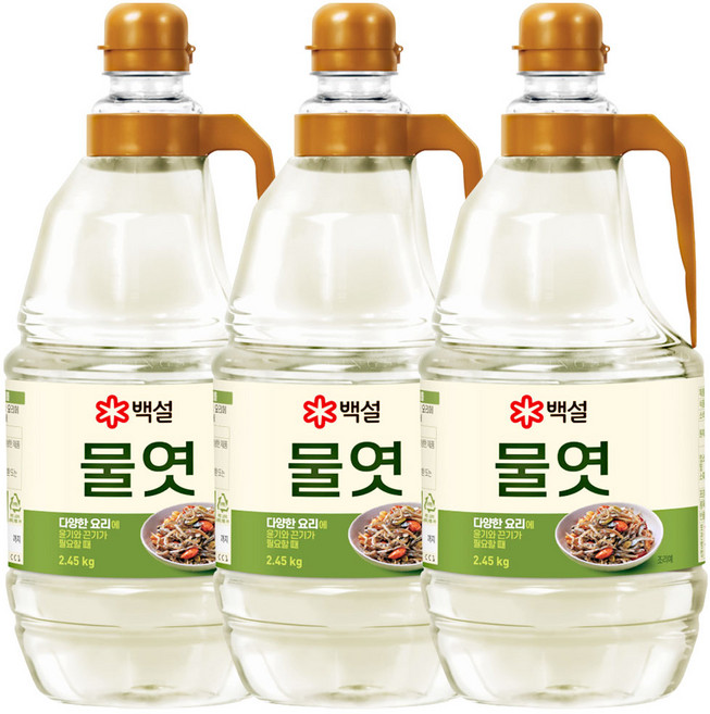 백설 CJ제일제당 물엿, 3개, 2.45kg
