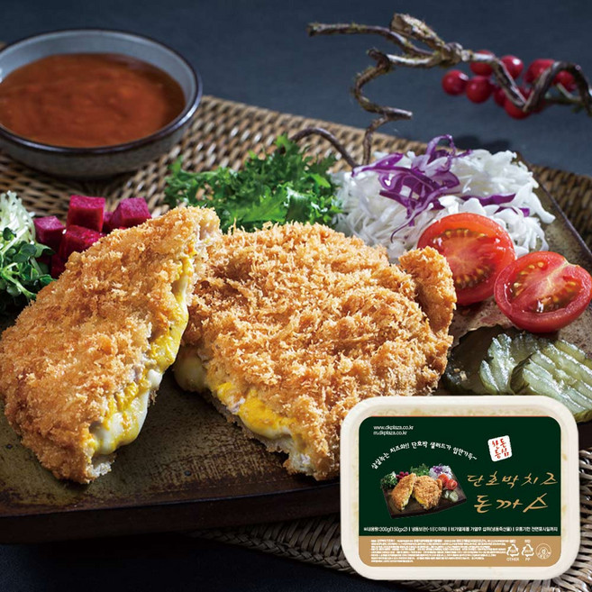 단호박치즈돈까스 150g 4장 2팩 바삭촉촉 업소용 가정용 냉동 트레이포장, 4개