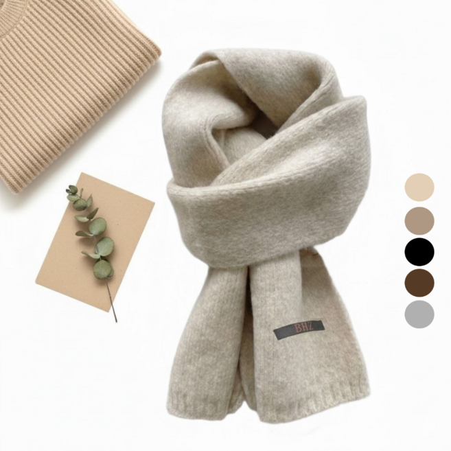 블링홈즈 여성 목도리 쁘띠 니트 머플러