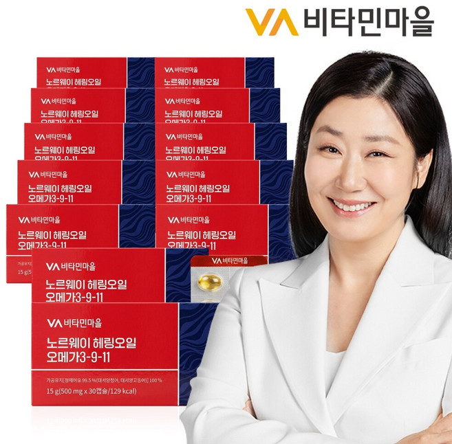비타민마을 노르웨이 Epax원료 rTG 알티지 헤링오일 오메가3-9-11 30캡슐 x 12박스 (총12개월분), 1개, 360정