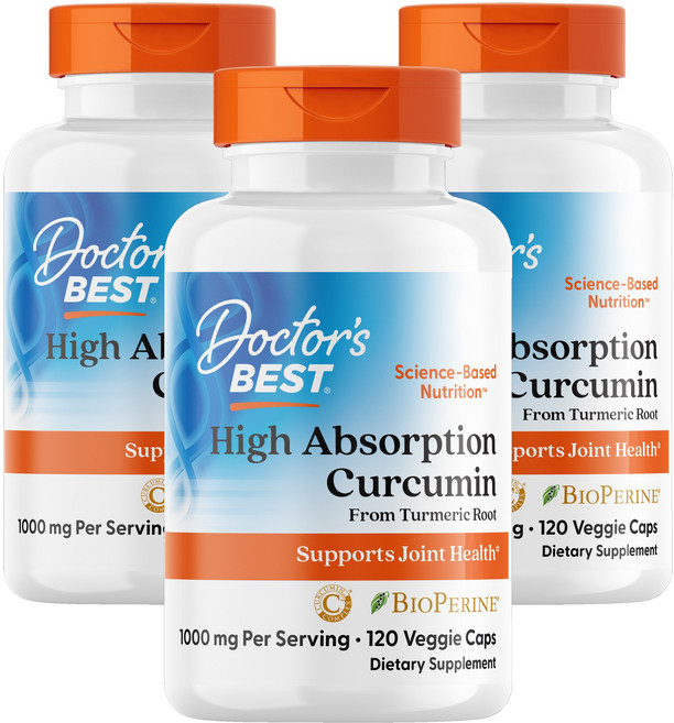 닥터스베스트 하이 앱솔션 커큐민 1000mg 캡슐, 120정, 3개