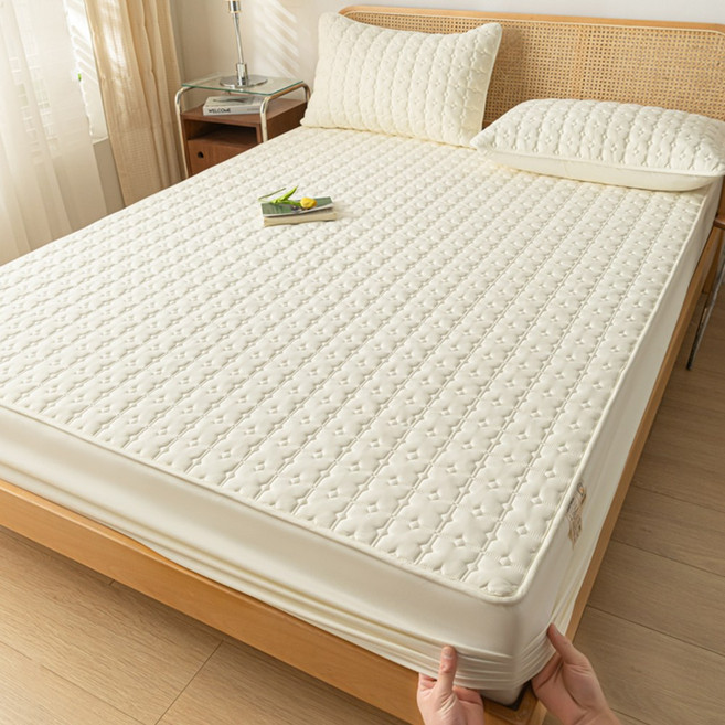 MIFAN 방수 항균 순면 사계절 누빔 침대 매트리스 커버