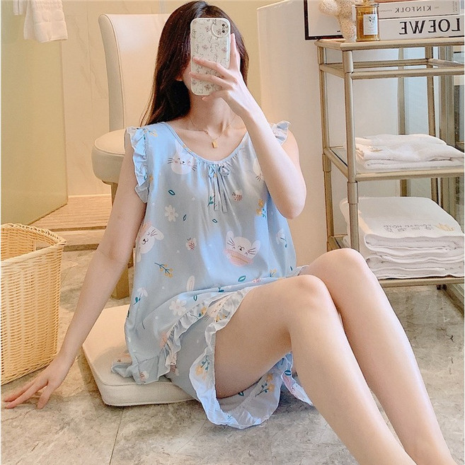 바바 냉감소재 아이스쿨 파자마 상하세트 홈웨어 인견 잠옷