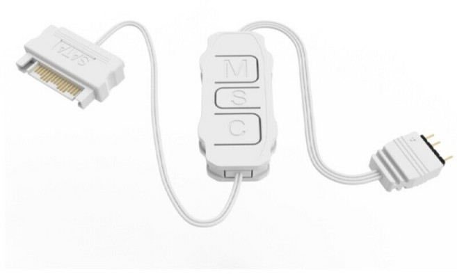 5V 3핀 ARGB 미니 컨트롤러 - SATA 전원 연결 - 수동 버튼 조작 - AR-1 RGB LED 스트립 팬 조명 제어, 1개, 71cm