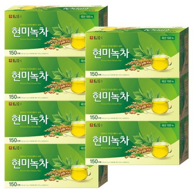 담터 현미녹차 티백, 1.5g, 150개입, 7개