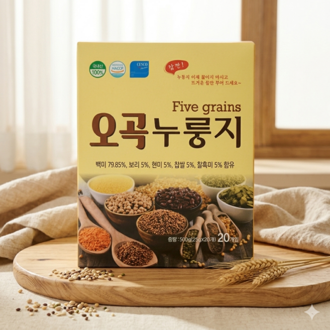 국산 구수하고 든든한 오곡누룽지스틱 /숭늉차/누룽지차/누룽지물, 25g, 20개