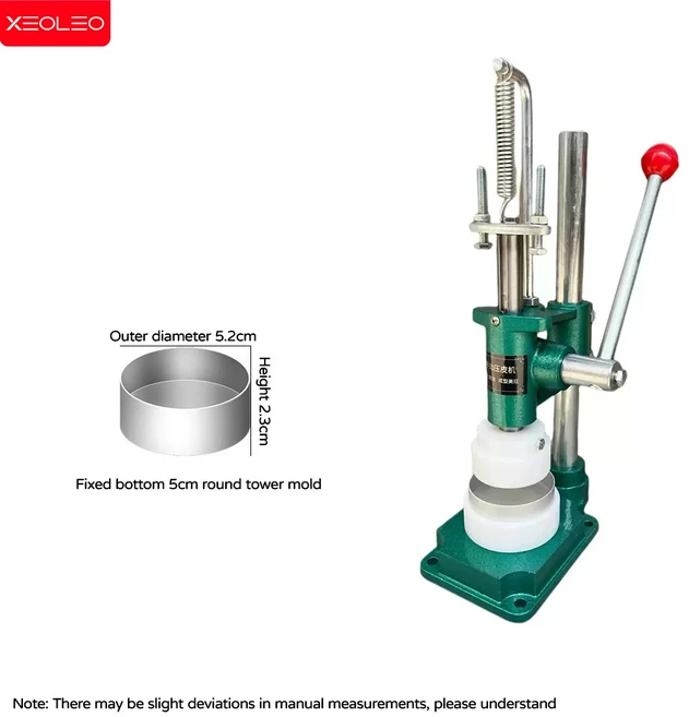 XEOLEO 수동 에그 타르트 크러스트 프레서 기계 디저트 푸딩 컵 케이크 성형 기계 에그 타르트 쉘 프레스, 05 5CM