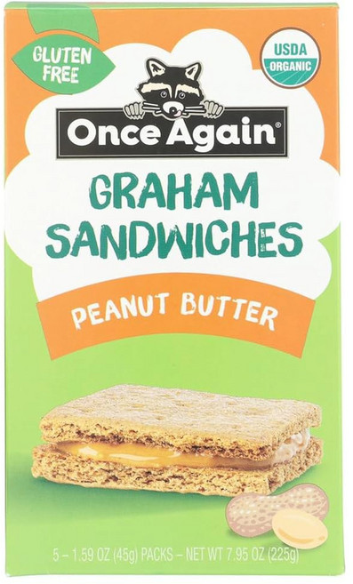 다시 땅콩버터 그레이엄 샌드위치 멀티팩 59온스, 다시 한 번 유기농 땅콩버터 그레이엄 샌드위치 멀티팩