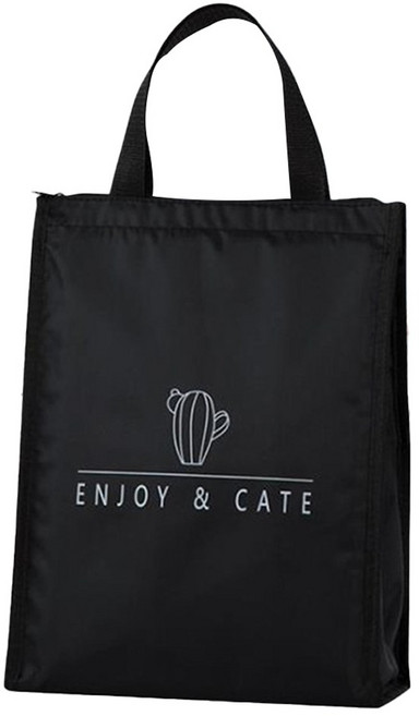 리앤메이드 휴대용 나들이 보냉가방 선인장, 블랙, 1개