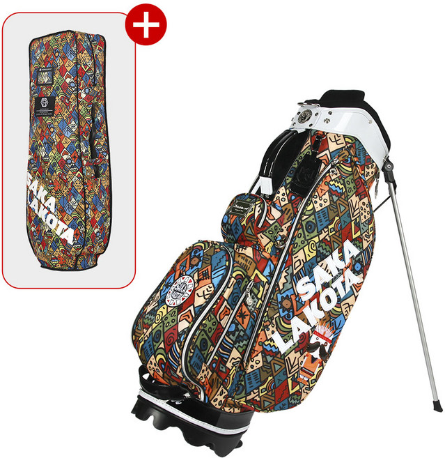 [인기 재입고] 페르시안캣 사카라코타 자수 스탠드 골프 캐디백 인디안 (P3FUSB14) (홀로그램후드커버증정), indian