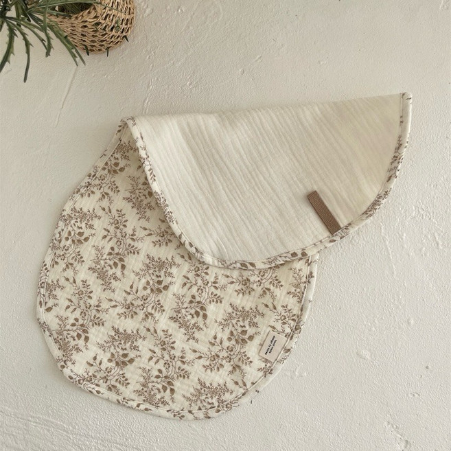 純棉六層紗拍嗝巾/口水巾 寶寶防吐奶巾 I96004, 花, 1個