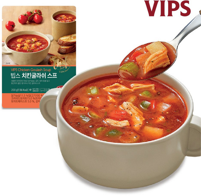 빕스 치킨굴라쉬 스프 200g, 5개