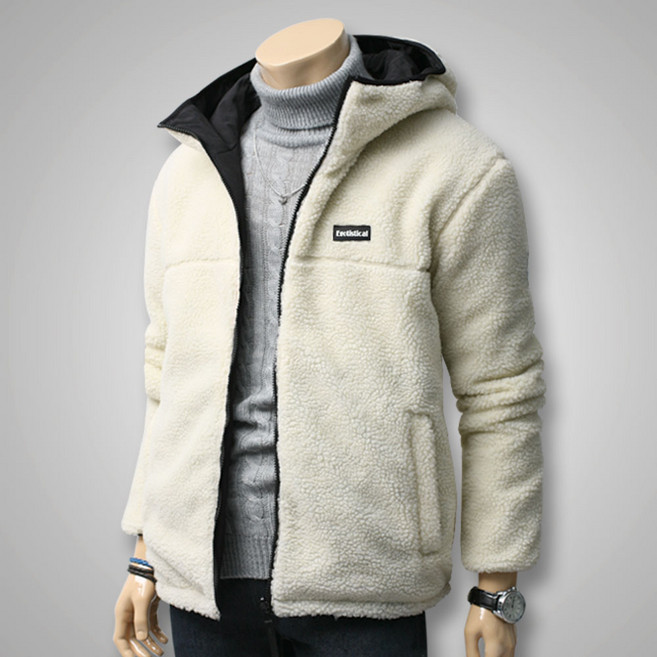 블루포스 리버시블 키레곤 양털 후드 집업 플리스 점퍼