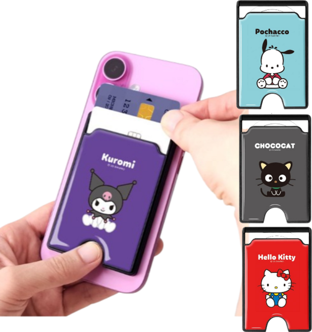 키즈폰3 AT-M150 정품 산리오 싯티 맥세이프 에폭시 카드지갑 투명케이스