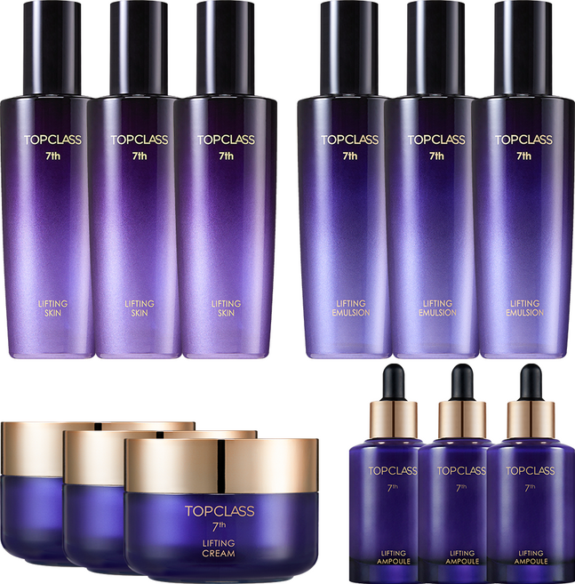 참존 탑클래스 리프팅 듀오 세트 12종(스킨3+에멀젼3+앰플3+크림3), 1세트