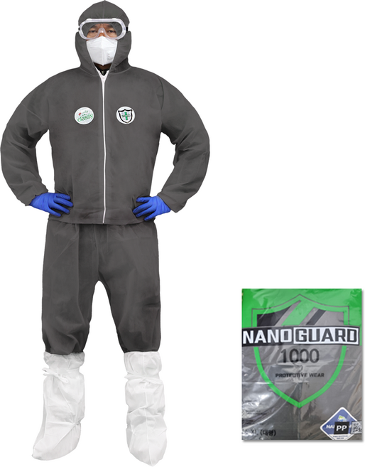 투피스작업복 일회용작업복 부직포 방진복 분진복 방역복 보호복 위생복 위생가운 분리형 회색, PP투피스작업복-회색-XL, 1개, 그레이