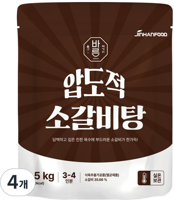 9위 - 진한식품 압도적 소갈비탕, 1.5kg, 4개
