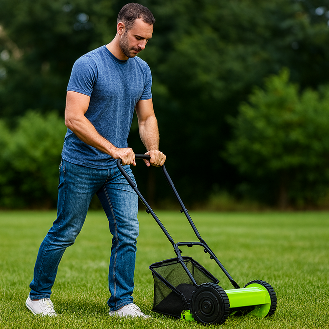 풍년에코텍 수동 잔디깎는기계 잔디깎이 12인치, 1개, 14인치