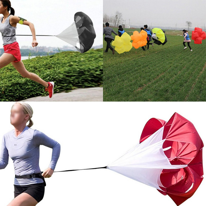 심플 디자인 공기저항 달리기 낙하산 훈련용품, 옐로우, 1개