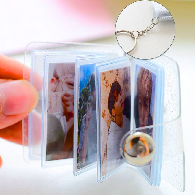 [3개묶음] 띠부씰 바인더 키링 증명사진 스티커 앨범 증사 스티커사진 띠부띠부 미니 띠부씰키링 증명사진 ch0+08189ts, 투명