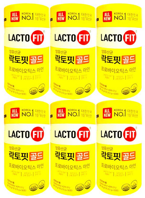 종근당건당 락토핏 생유산균 골드 프로바이오틱스, 100g, 6개