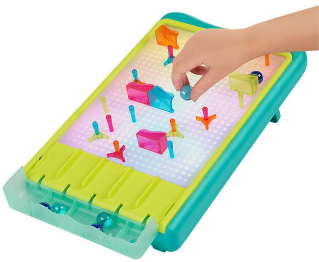 유아 구슬장난감 불빛 페그보드 미로 길만들기 놀잇감 구슬굴리기 레이싱, 1개