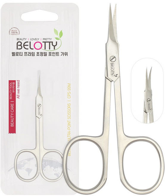 벨로티 프라임 포인트 초정밀 가위, 1개, 실버