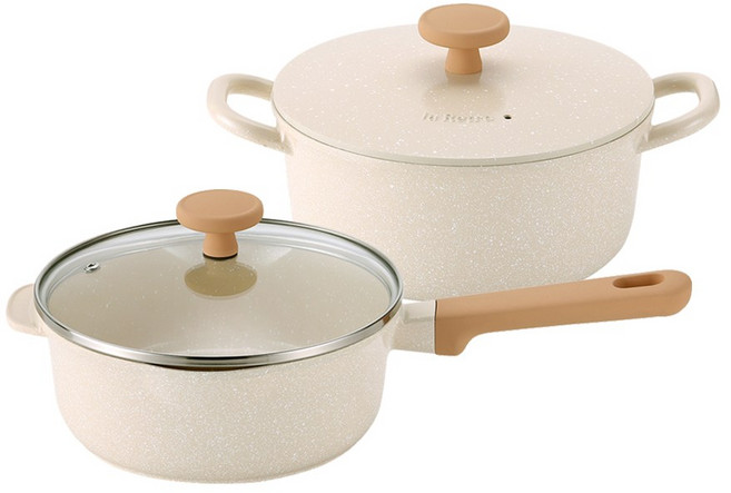 PN풍년 블리스 라레트로 마블IH 20cm편수+20cm양수 2종세트(유리/주물뚜껑 호환가능) 국산 통주물 냄비, PN풍년 블리스 라레트로 마블IH 20cm편수+20cm