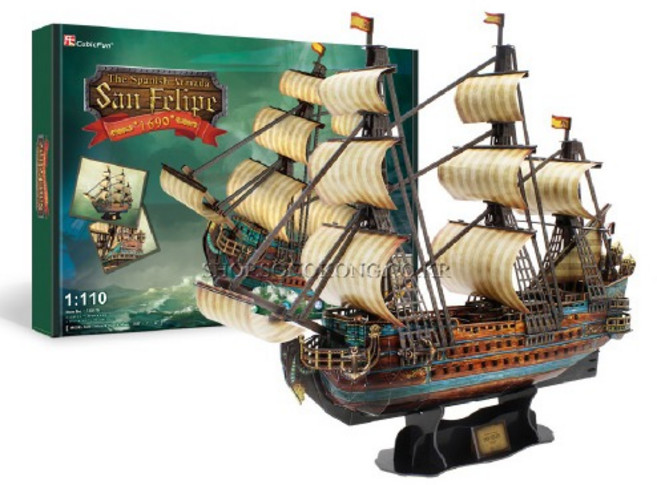 정품 큐빅펀 산펠리페호 선박 시리즈 3D 입체퍼즐 베슬, 단품, 1개