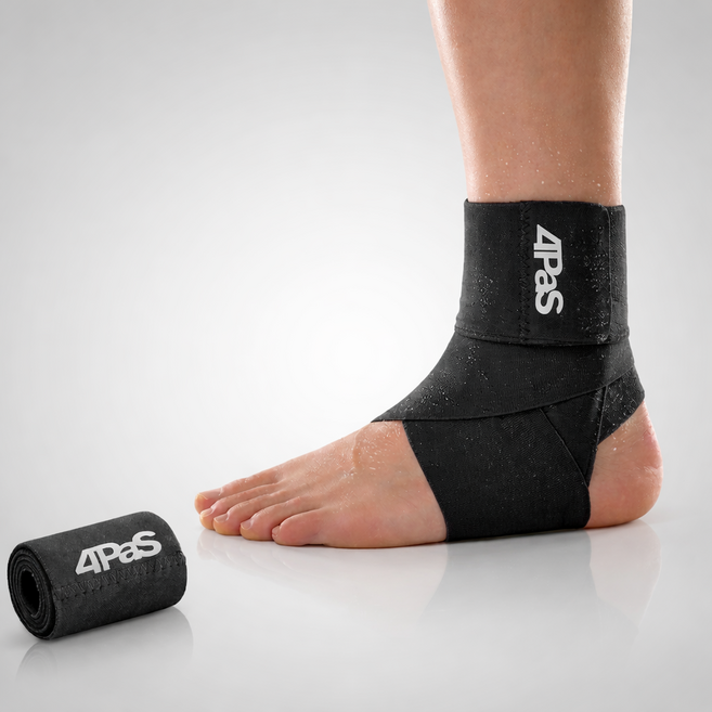 포파스 얇은 발목 보호대 축구 러닝 발목 테이핑 발목 아대 밴드 아킬레스건 보호대, 블랙, 1개