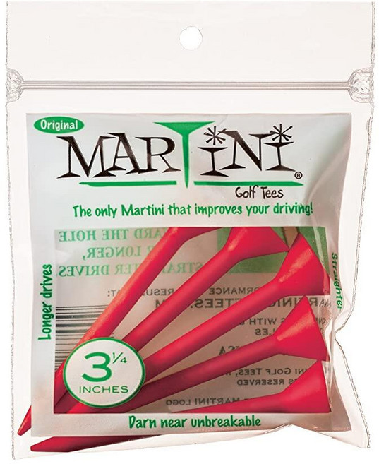 Martini Golf Tees 82.5mm(3-1/4 인치) 튼튼한 플라스틱 골프 티 꽂이 5팩 플레임 8.3cm (3.25인치) (DMT003-FLAME)