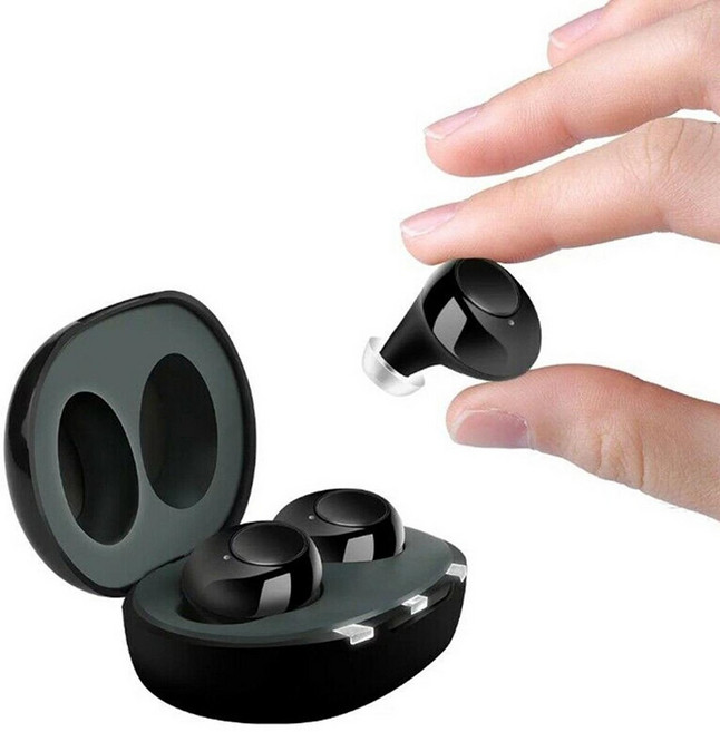 탑퀄리티 4세대 초소형 청력보조기 버튼식 음성증폭기 깨끗한 소리, 1개, 스킨(피부)