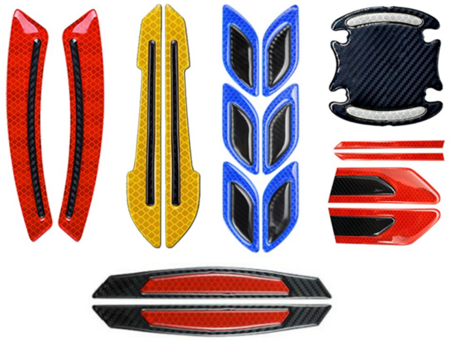 자동차 에폭시 반사스티커 도어 본넷 백미러 빛반사 화물차 트럭 오토바이 전동킥보드, 선택7듀얼화살(블루), 1개