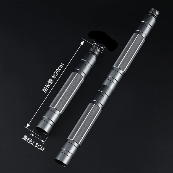 다용도 멀티툴 등산용 분리형 지팡이 등산 톱 칼 스틱, B. 연장 튜브 회색 섹션