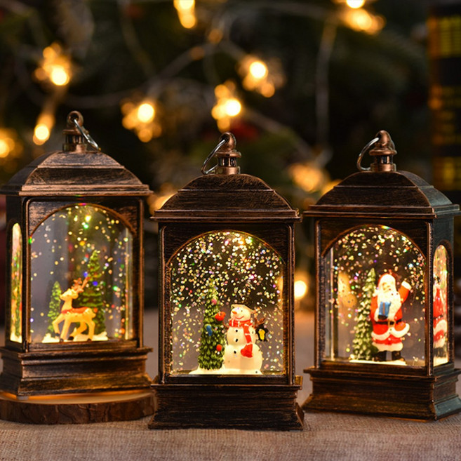 파티굿즈 선물용 크리스마스 워터볼 무드등, 1개, 스노우산타